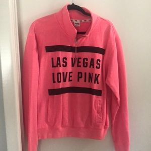 Pink Las Vegas quarter zip M